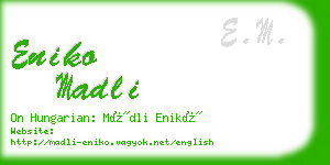 eniko madli business card